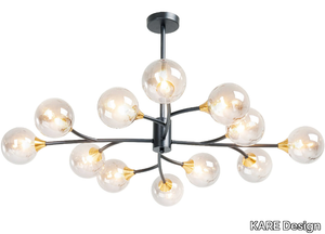 MOLECULES - LED glass and steel pendant lamp _ KARE Design