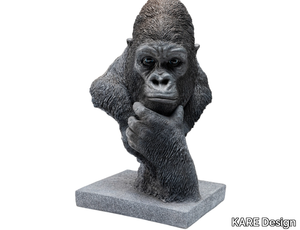 THINKING GORILLA HEAD - Polyresin sculpture _ KARE Design