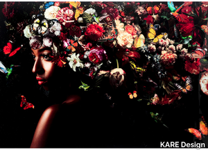 FLOWERY SHOULDER - Polypropylene and tempered glass Painting _ KARE Design