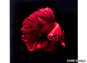 FIRE FISH - Polypropylene and tempered glass Painting _ KARE Design