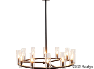 CANDLE CROWN - LED glass and steel chandelier _ KARE Design