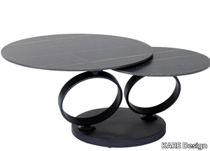 BEVERLY - Porcelain stoneware and steel high side table _ KARE Design