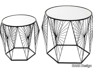 COBWEB - Low glass and steel coffee table _ KARE Design