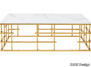ROME - Glass and Stainless Steel high side table _ KARE Design