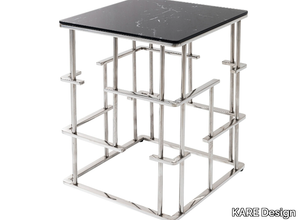 ROME - Glass and Stainless Steel high side table _ KARE Design