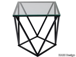 CRISTALLO - Glass and steel high side table _ KARE Design