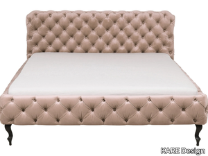 DESIRE VELVET - Polyester bed with tufted headboard _ KARE Design