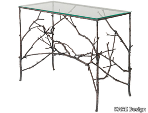 TREE - Rectangular glass and aluminium console table _ KARE Design