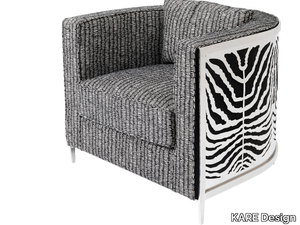 MATTEO - Polyester and stainless steel armchair _ KARE Design