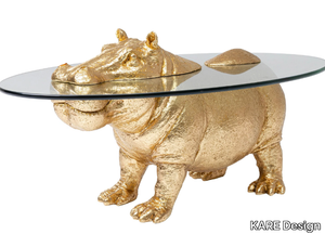 HIPPO - Polyresin and glass high side table _ KARE Design