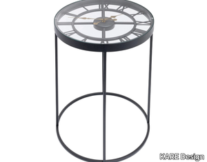 ROMAN - Glass and steel high side table _ KARE Design