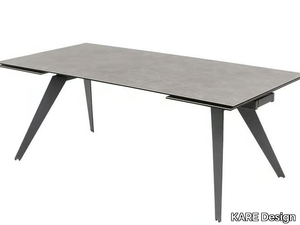 AMSTERDAM - Extending tempered glass dining table _ KARE Design