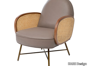 BAHIA - Leather armchair with armrests _ KARE Design