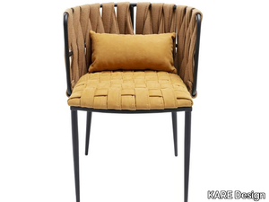 CHEERIO - Upholstered chair with integrated cushion _ KARE Design