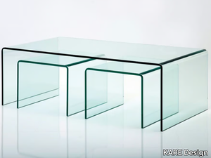 CLEAR CLUB - Rectangular glass coffee table _ KARE Design