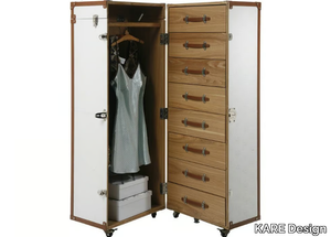 COSMOPOLITAN - Wooden wardrobe with casters _ KARE Design