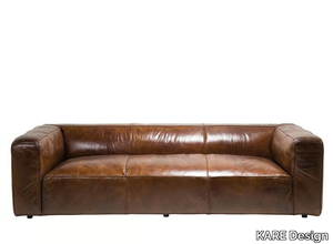 CUBETTO - 3 seater leather sofa _ KARE Design