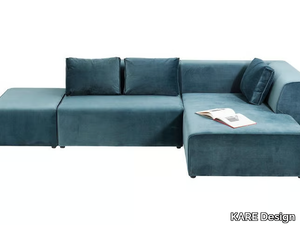 INFINITY VELVET - 3 seater corner leather sofa _ KARE Design