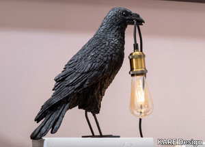 ANIMAL CROW - Handmade LED polyresin table lamp _ KARE Design