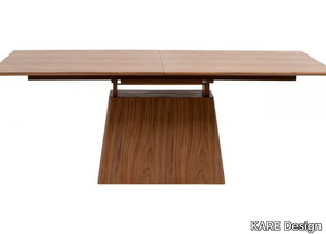 BENVENUTO - Extending rectangular wood veneer dining table _ KARE Design