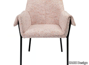 BESS - Fabric chair with armrests with removable cover _ KARE Design