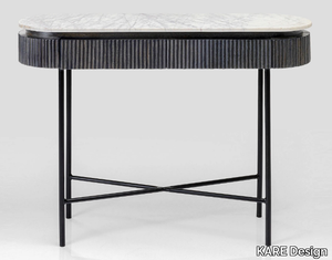 GLENN - Oval marble console table with drawers _ KARE Design