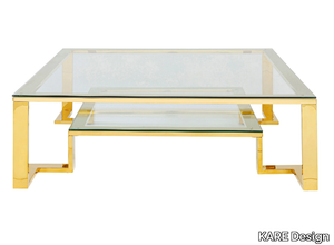 GOLD RUSH - Square glass coffee table _ KARE Design