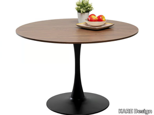 SCHICKERIA - Round steel and wood kitchen table _ KARE Design