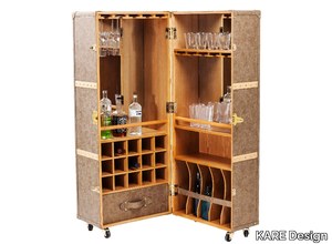 WEST COAST - Wooden bar cabinet with casters _ KARE Design