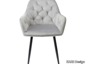 KIRA - Tufted polyester chair with armrests _ KARE Design