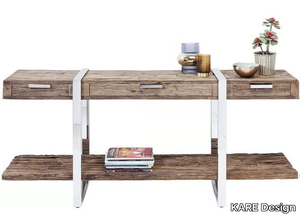 RUSTICO - Rectangular reclaimed wood console table with drawers _ KARE Design