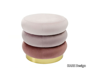 SANDWICH - Upholstered round fabric pouf _ KARE Design