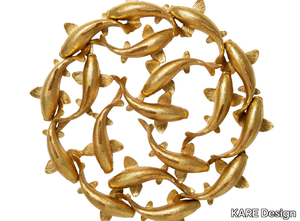 SCHOOL OF KOI GOLD - Glass-fibre sculpture _ KARE Design