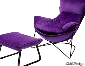 SNUGGLE - Fabric armchair with footstool _ KARE Design