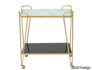 WEST COAST - Glass and steel drinks trolley _ KARE Design