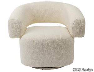 MAYE - Swivel polyester easy chair with armrests _ KARE Design