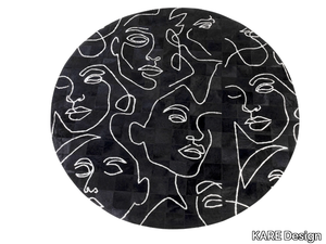 ART FACES - Patterned handmade fabric rug _ KARE Design