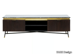 CATALINA - Low solid wood TV cabinet with flap doors _ KARE Design