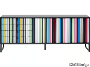 CONCERTINA - Steel and wood sideboard with doors _ KARE Design