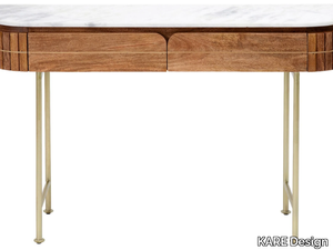 GRACE - Demilune solid wood console table with drawers _ KARE Design