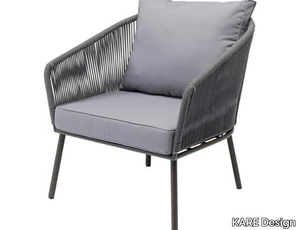 ELBA - Fabric garden armchair with armrests _ KARE Design