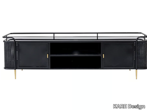 FENCE - Low steel TV cabinet with doors _ KARE Design