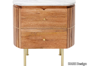 GRACE - Solid wood bedside table with drawers _ KARE Design