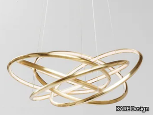 SATURN LED GOLD BIG - LED powder coated aluminium pendant lamp _ KARE Design