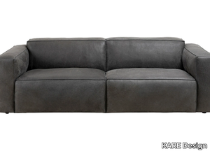 HENRY - 2 seater leather sofa _ KARE Design