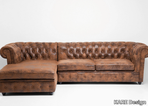 OXFORD - Corner 3 seater leather sofa _ KARE Design