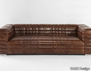 SQUARE DANCE - 3 seater leather sofa _ KARE Design