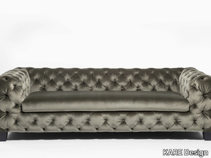 MY DESIRE KHAKI - 3 seater tufted fabric sofa _ KARE Design