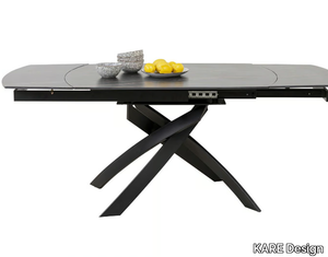 TWIST - Extending rectangular table with ceramic top _ KARE Design