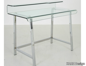 VISIBLE CLEAR - Glass and Stainless Steel writing desk _ KARE Design